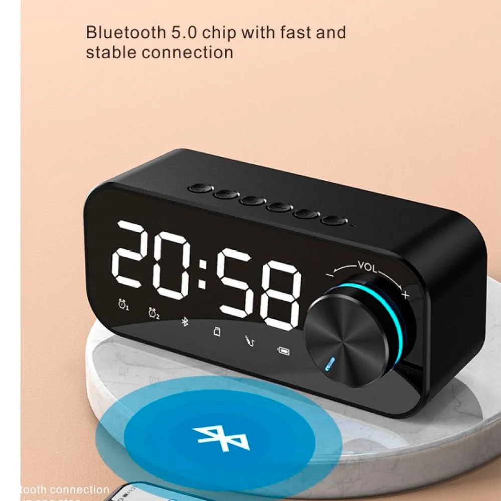 desktop clock - alarm clock with speaker and Bluetooth B126