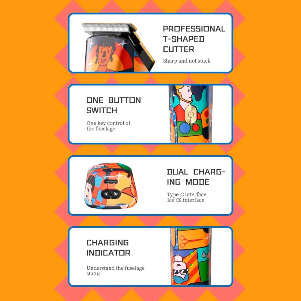 Graffiti USB Charging Hair Trimmer