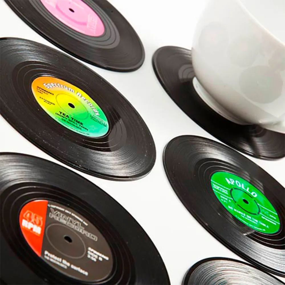 6pcs Vinyl Record Coasters