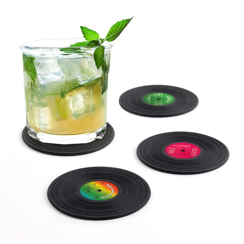 6pcs Vinyl Record Coasters
