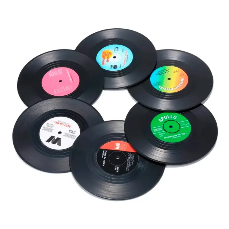 6pcs Vinyl Record Coasters