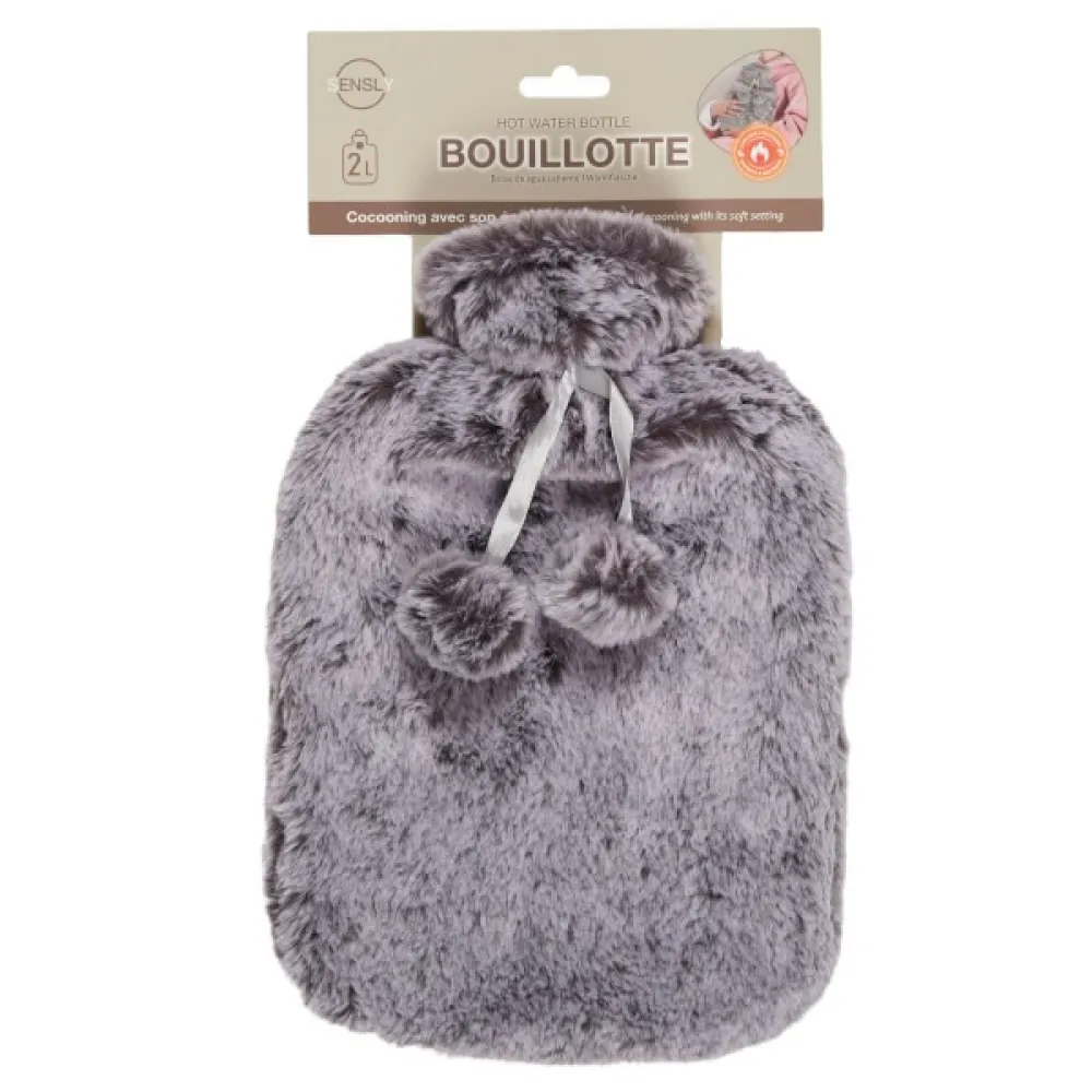 furry hot water bottle 2l