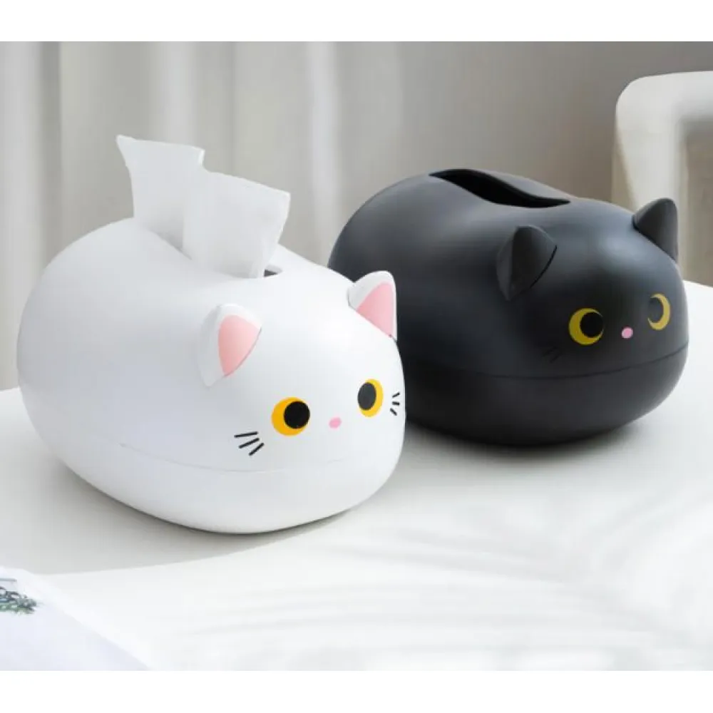 Cat Design Plastic Tissue Box