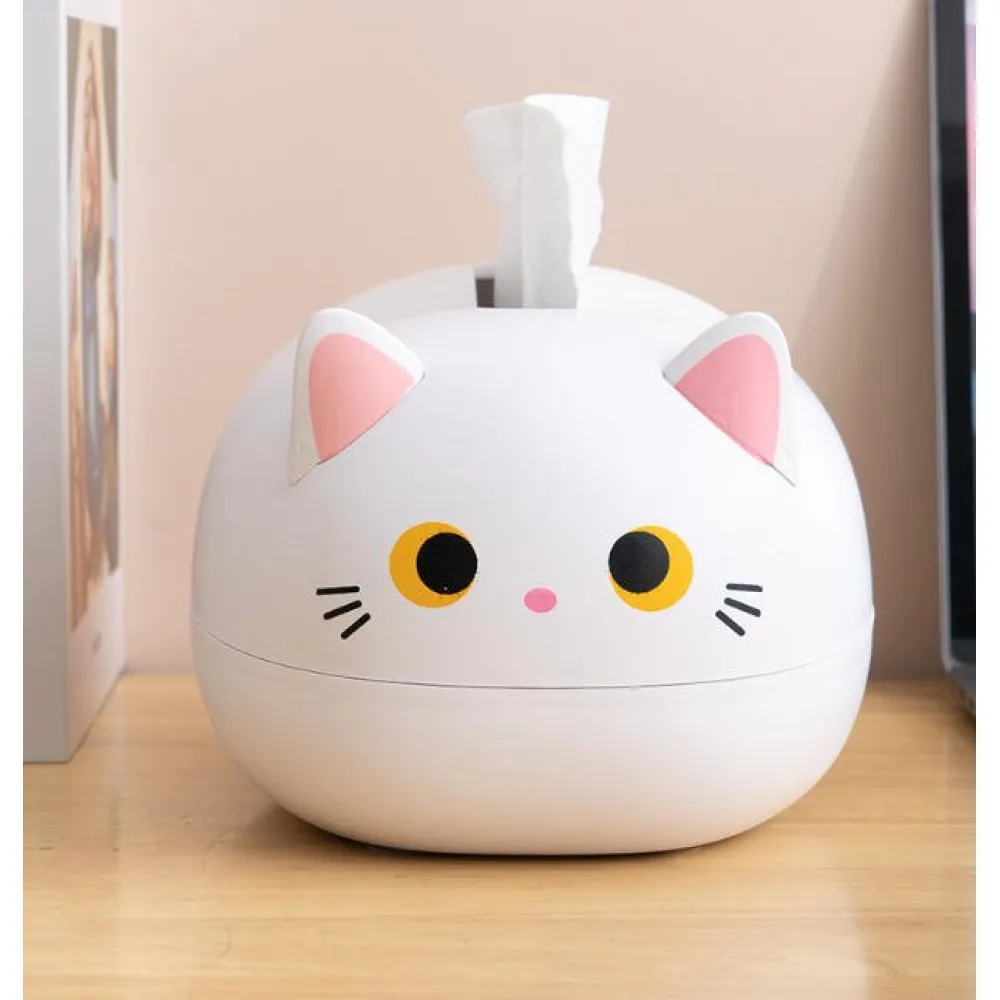 Cat Design Plastic Tissue Box