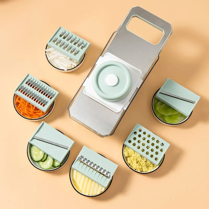 Stainless Steel Food Cutter with 6 Blades