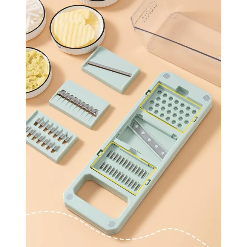 Stainless Steel Food Cutter with 6 Blades