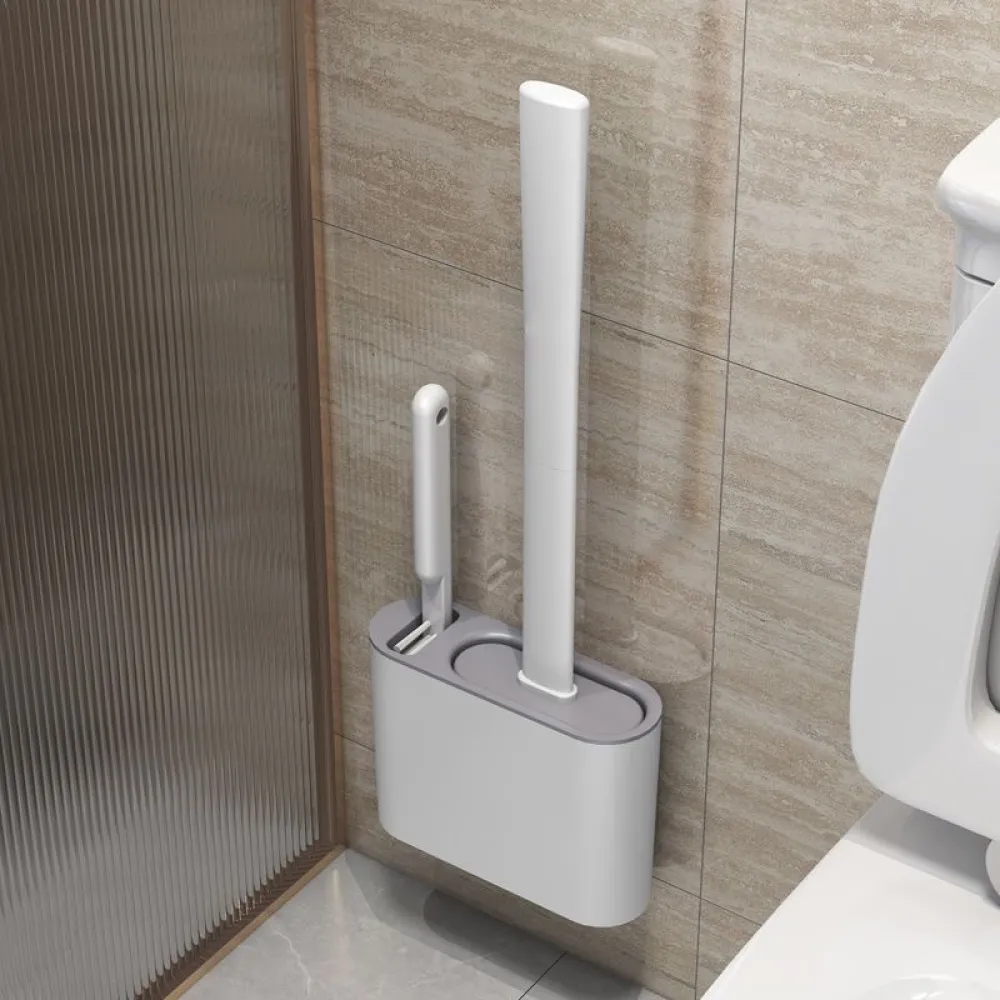 Wall-Mounted Toilet Brush Set