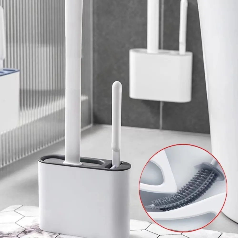 Wall-Mounted Toilet Brush Set