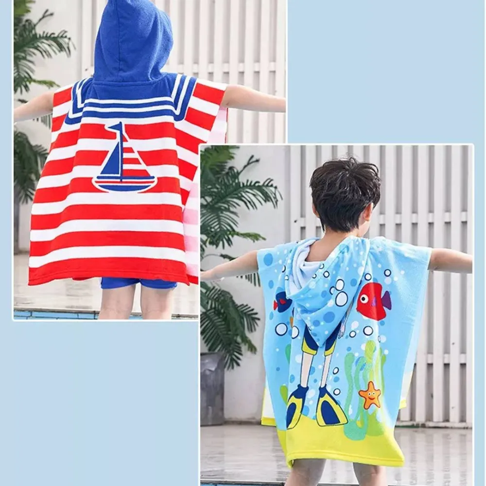 childrens beach poncho towel