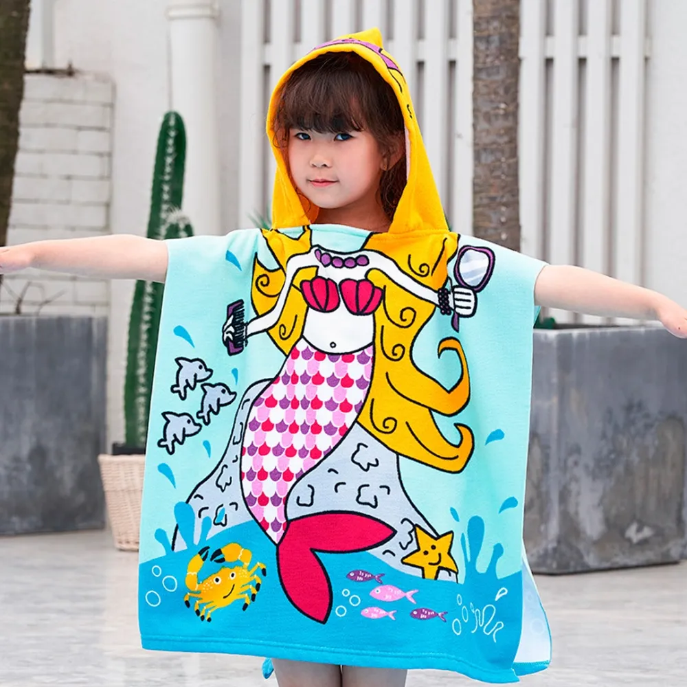 childrens beach poncho towel