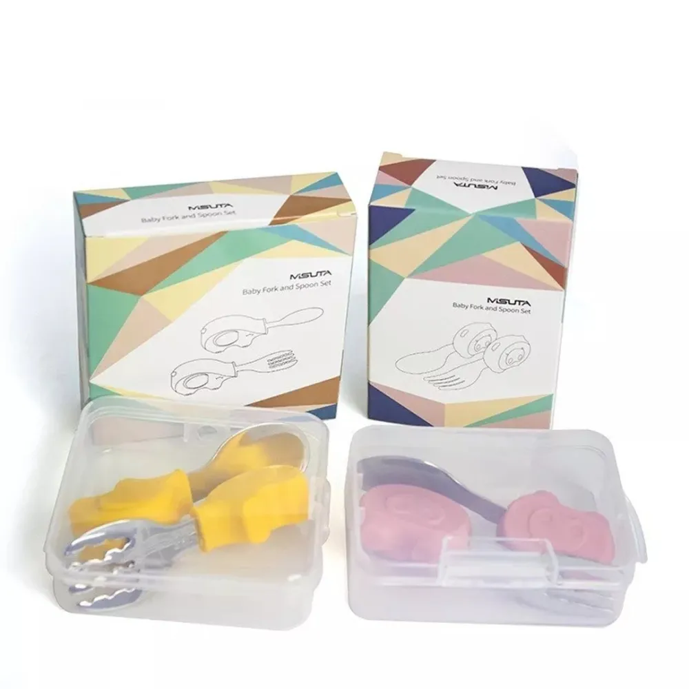 Animal Grip Baby Spoon & Fork Set