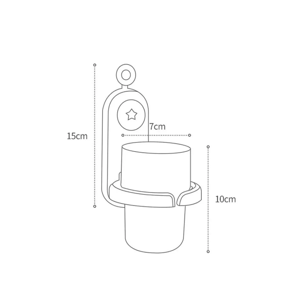 toothbrush holder and glass