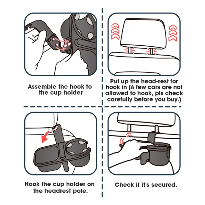Cup holder & seatback mobile phone holder