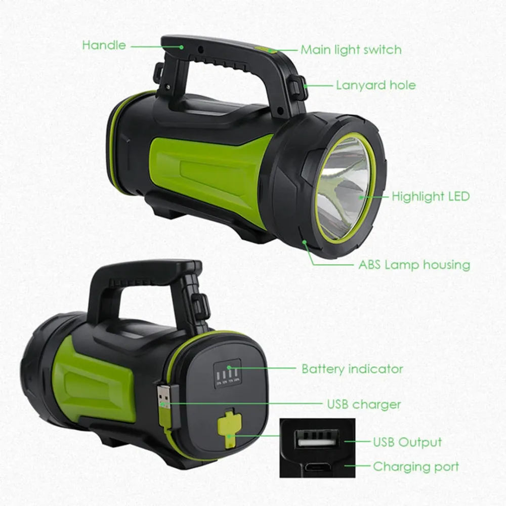 3600mah LED Flashlight with Powerbank