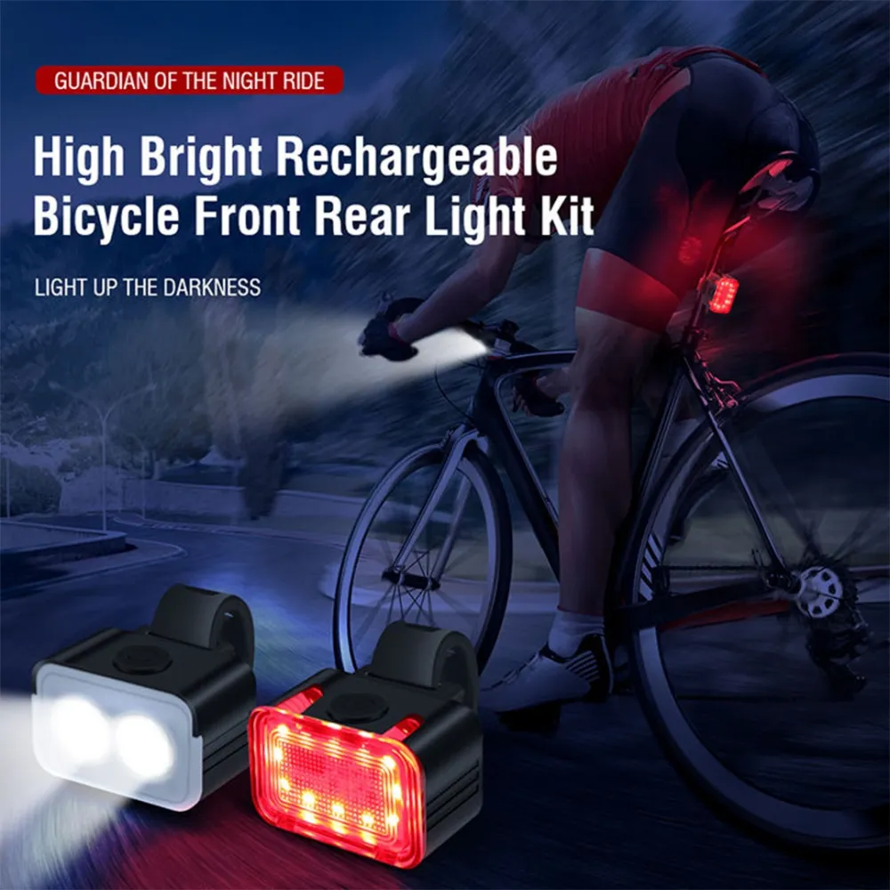 Bike Front and Rear Light Set