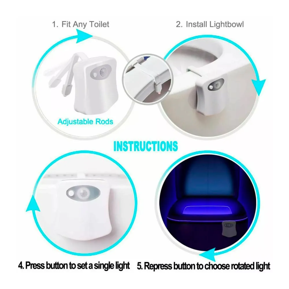 Motion Sensor Night Toilet Light