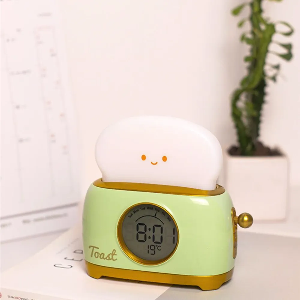 Luminous Clock-Toaster with LED Lighting