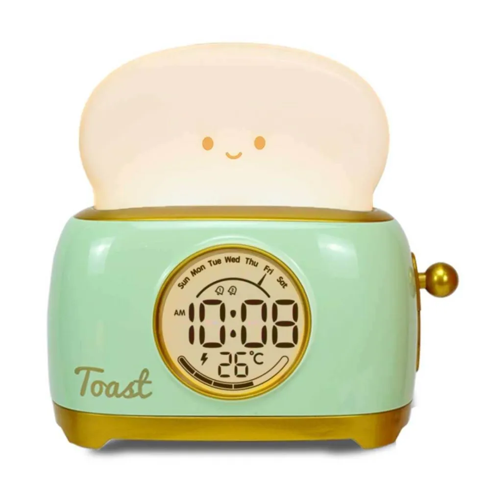 Luminous Clock-Toaster with LED Lighting