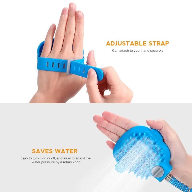 hose with washing brush for dogs