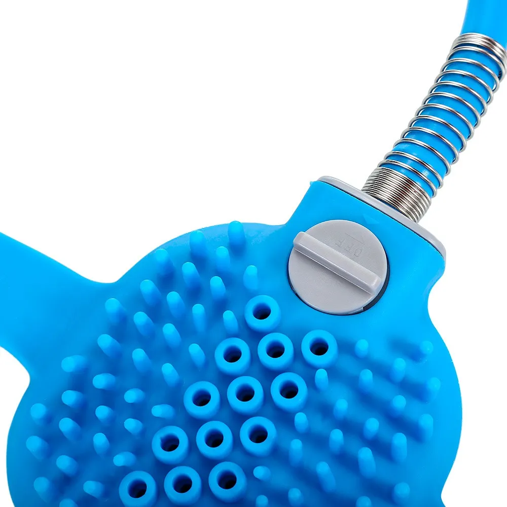 hose with washing brush for dogs
