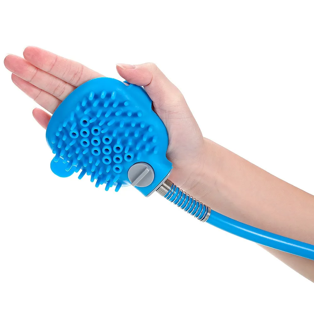 hose with washing brush for dogs