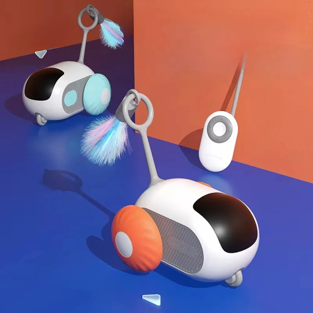Remote Control Cat Toy With Feathers