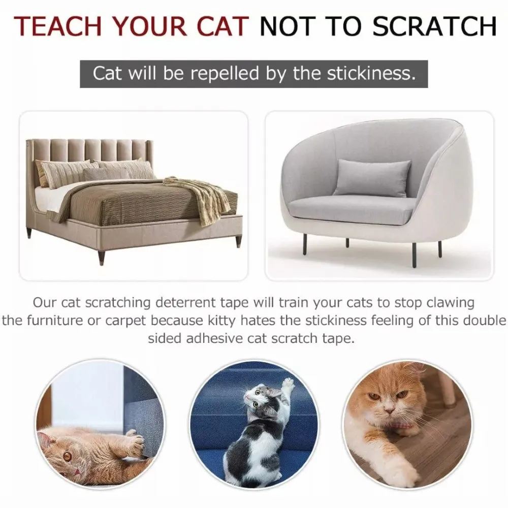 Cat scratch deterrent cat scratch tape