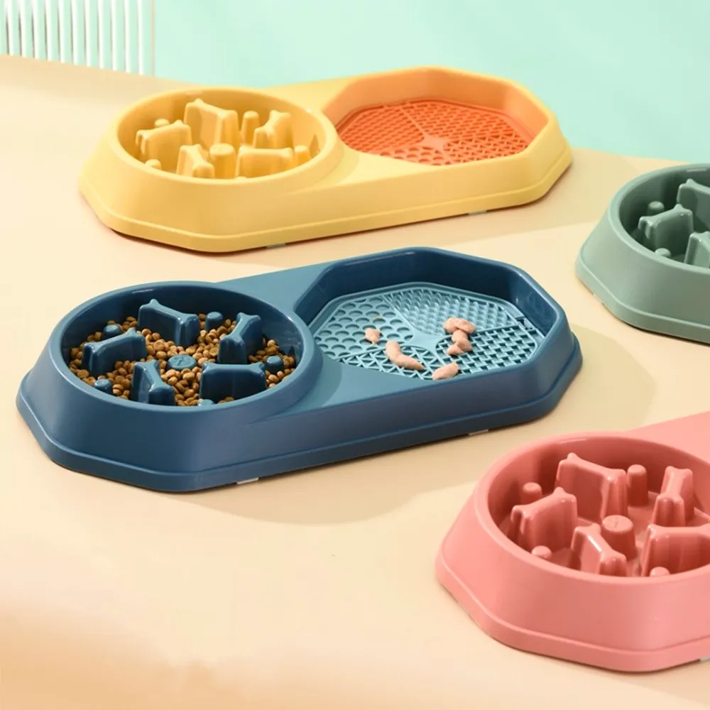 slow-swallow pet food bowl
