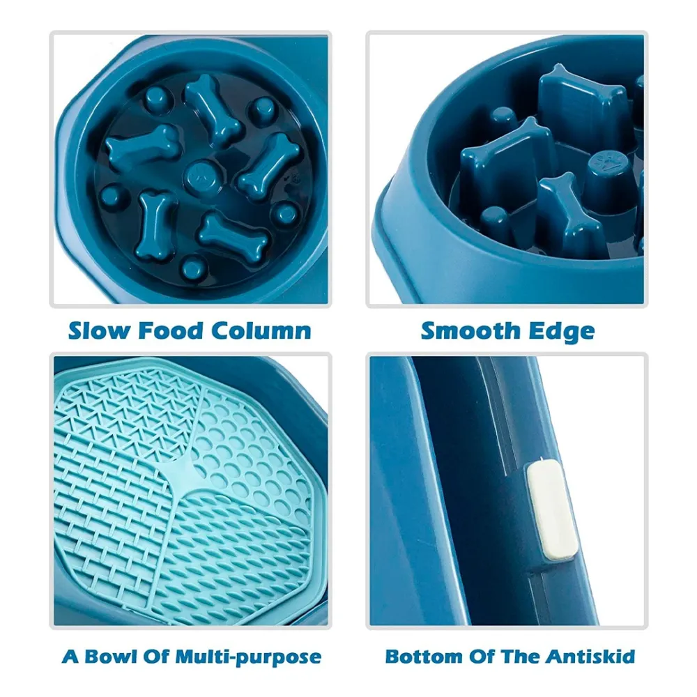 slow-swallow pet food bowl