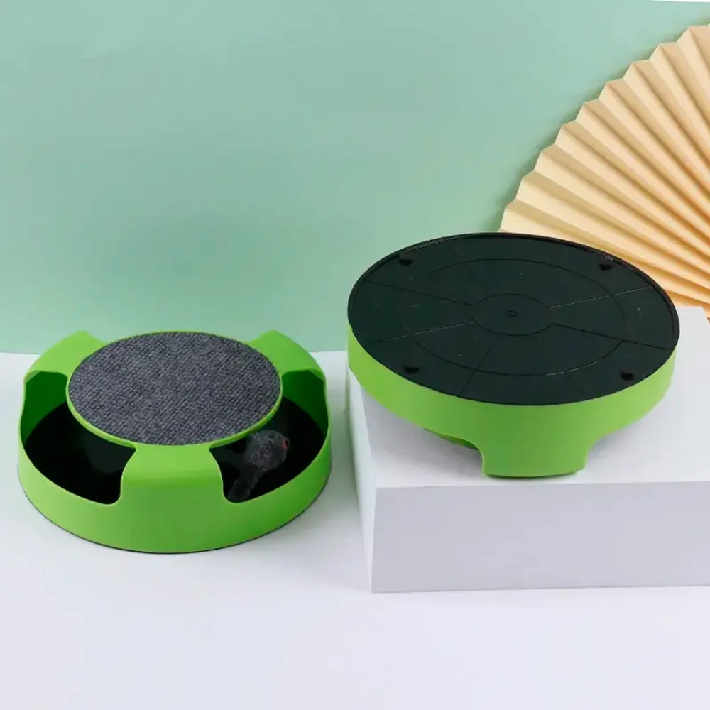 toy and cat scratcher