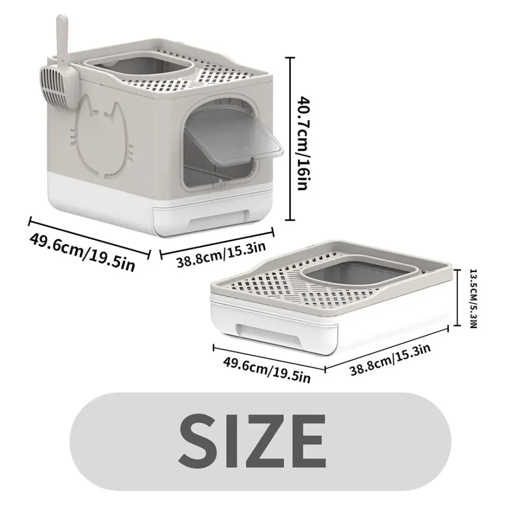 folding cat litter box