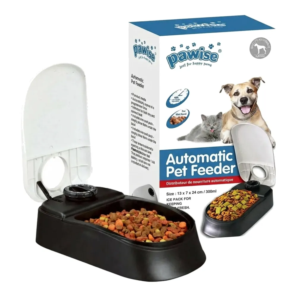 Automatic feeder with lid