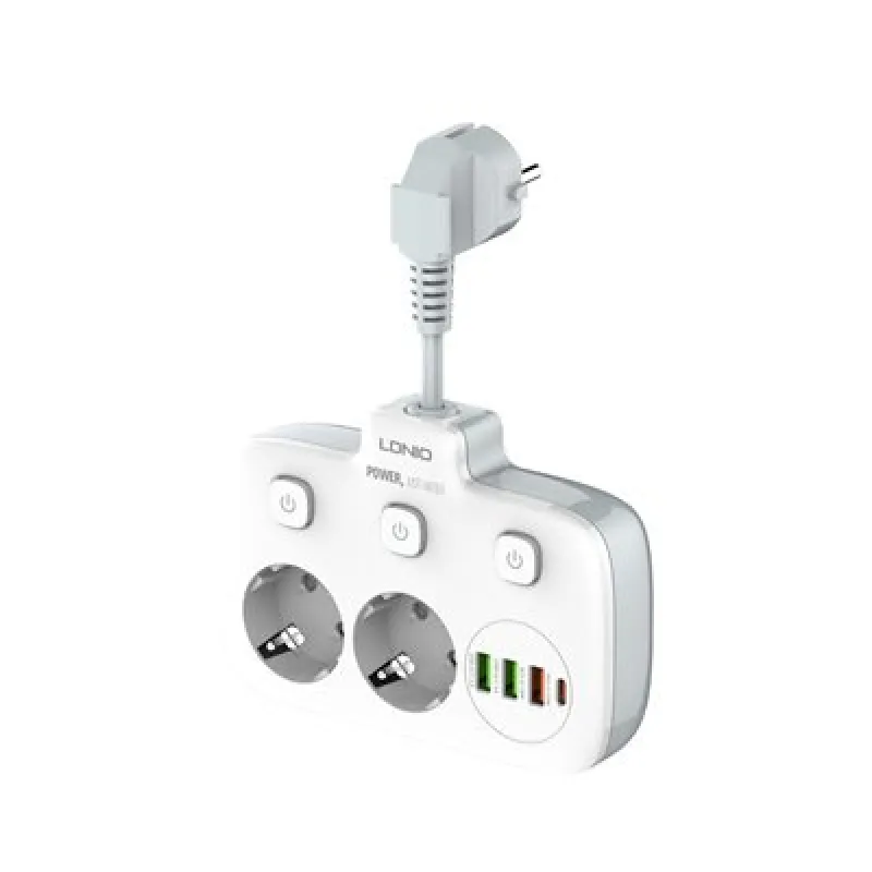 Extension Socket with 2 USB, 1QC and 1 PD