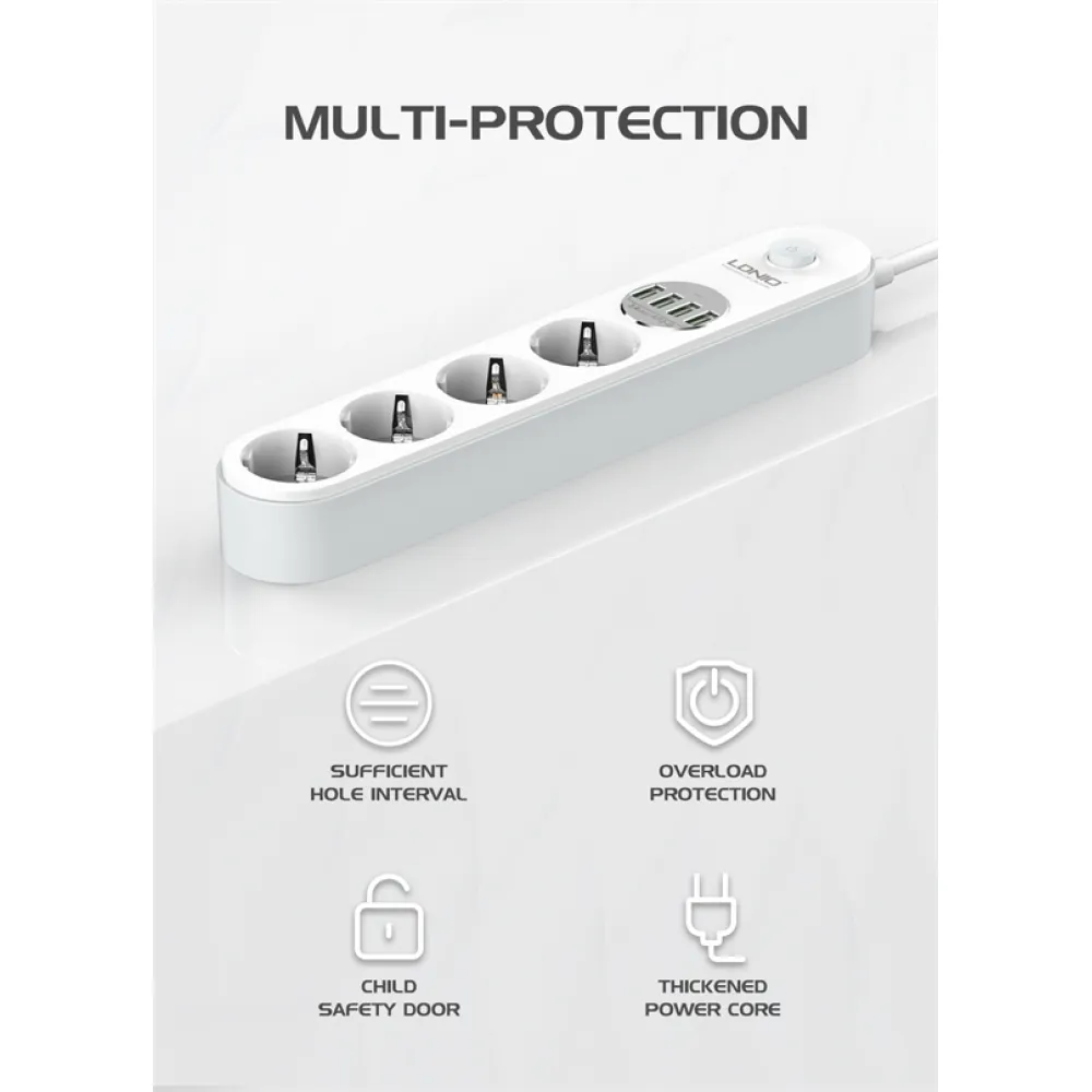 Power socket with USB Ports and Child Protection