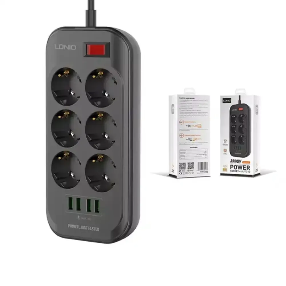 Extension Socket with 2 USB, 1QC and 1 PD