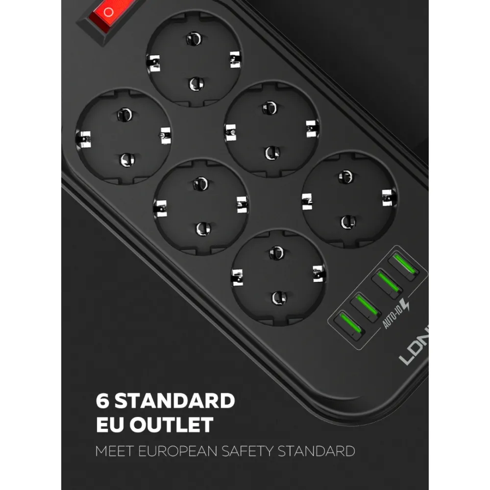 Extension Socket with 2 USB, 1QC and 1 PD