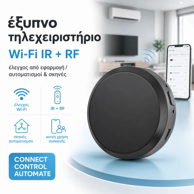 Έξυπνο Καθολικό Τηλεχειριστήριο IR WiFi