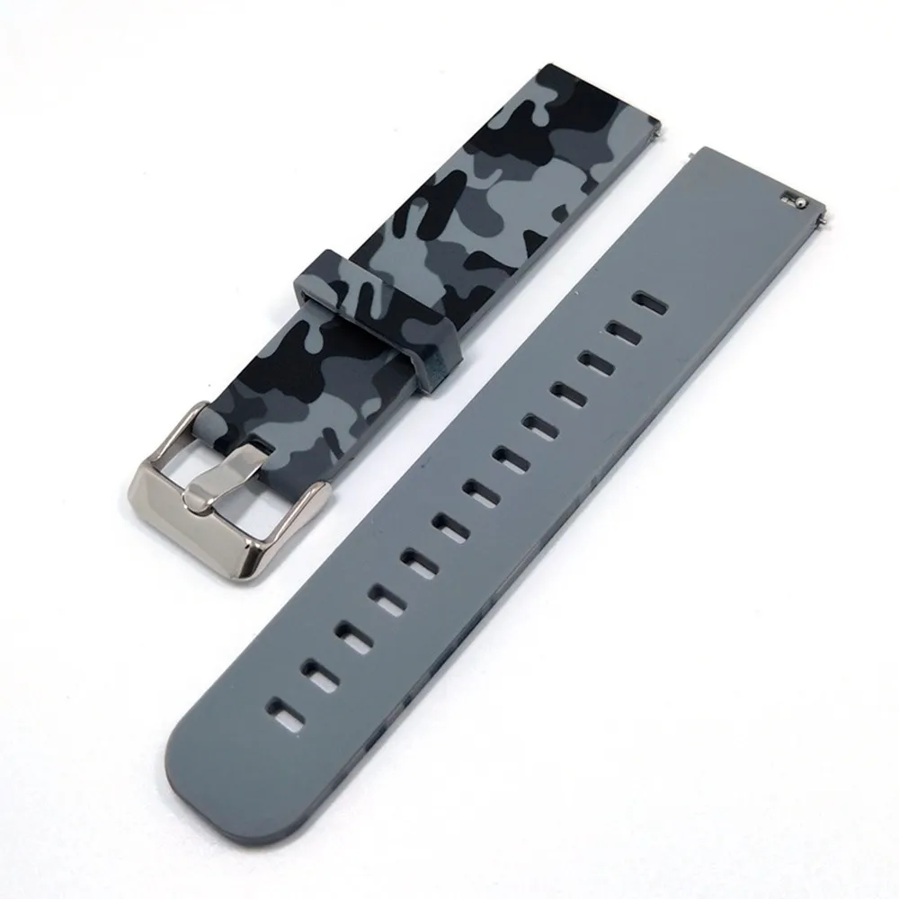 Silicone camouflage strap 22mm