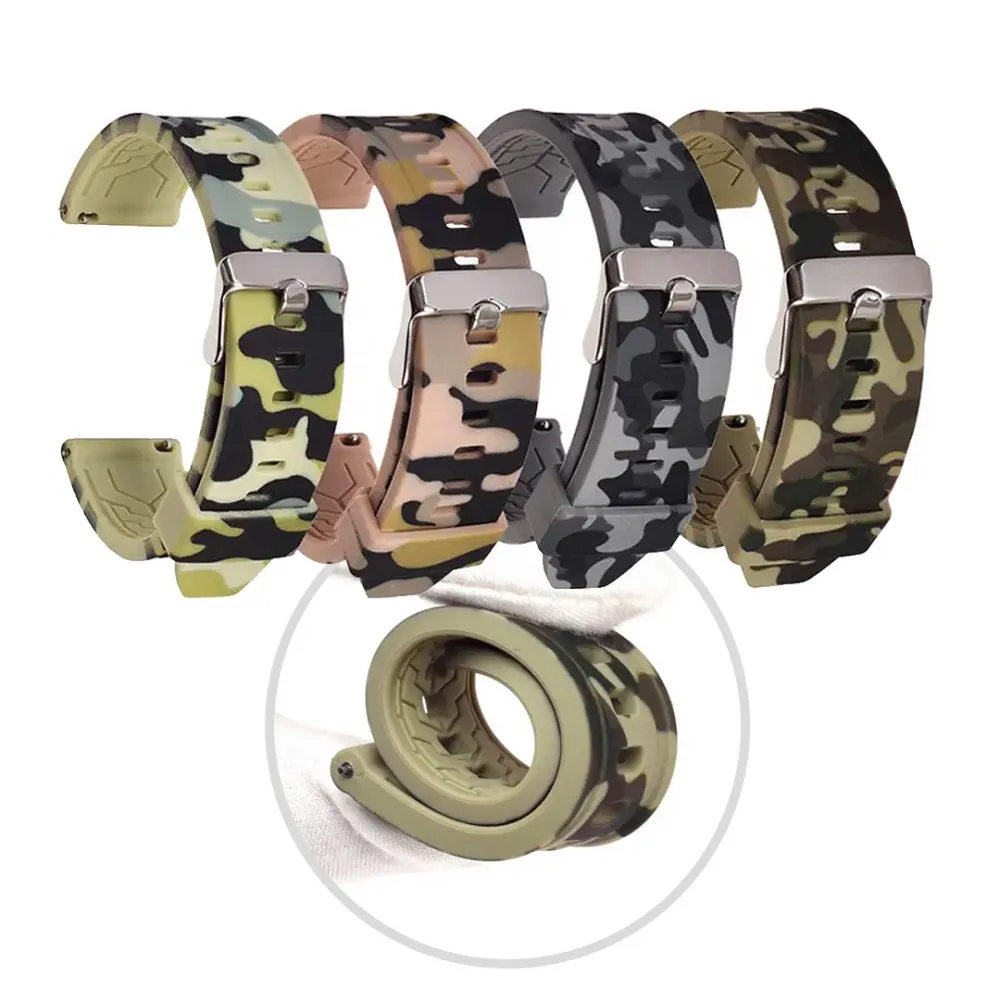 Silicone camouflage strap 22mm