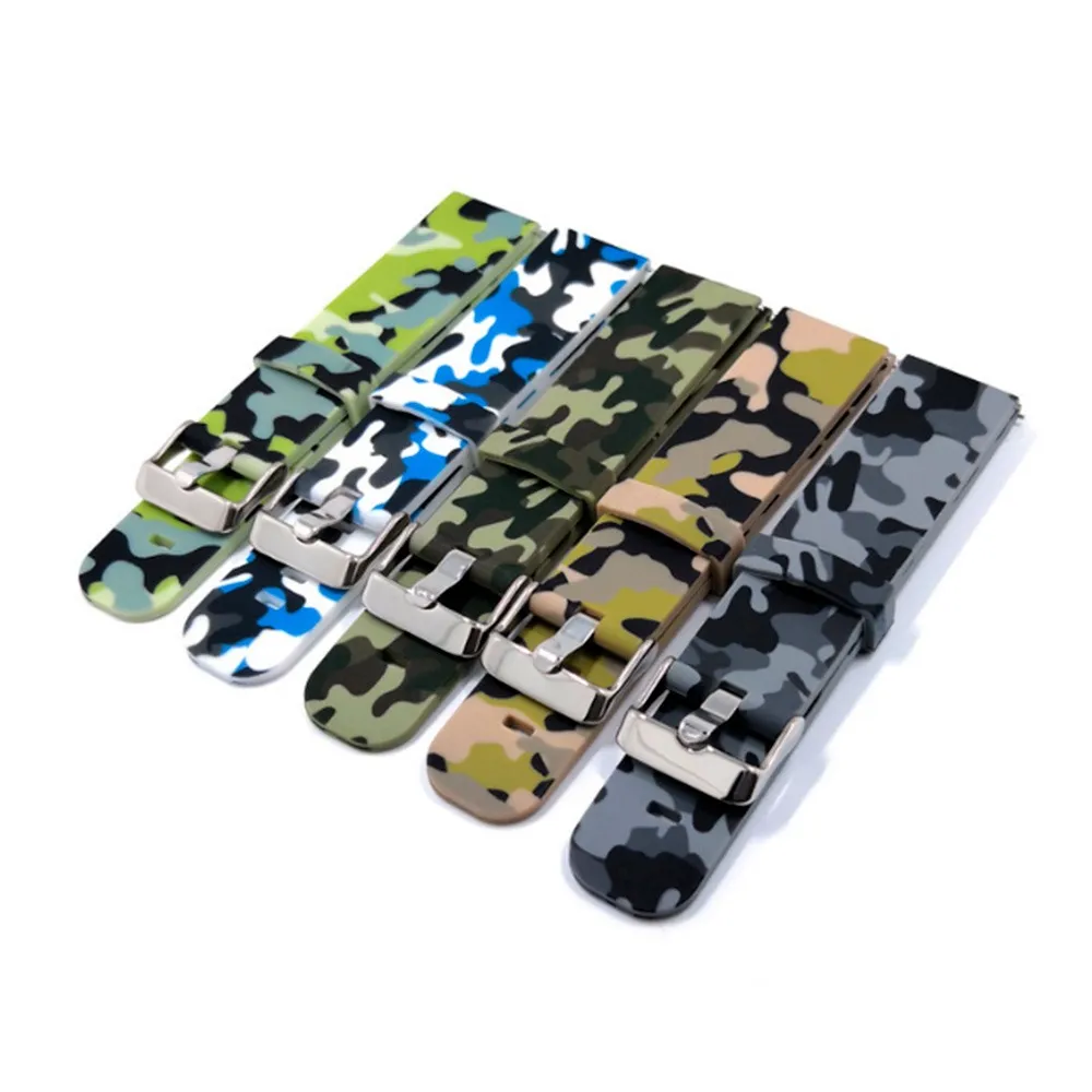 Silicone camouflage strap 22mm