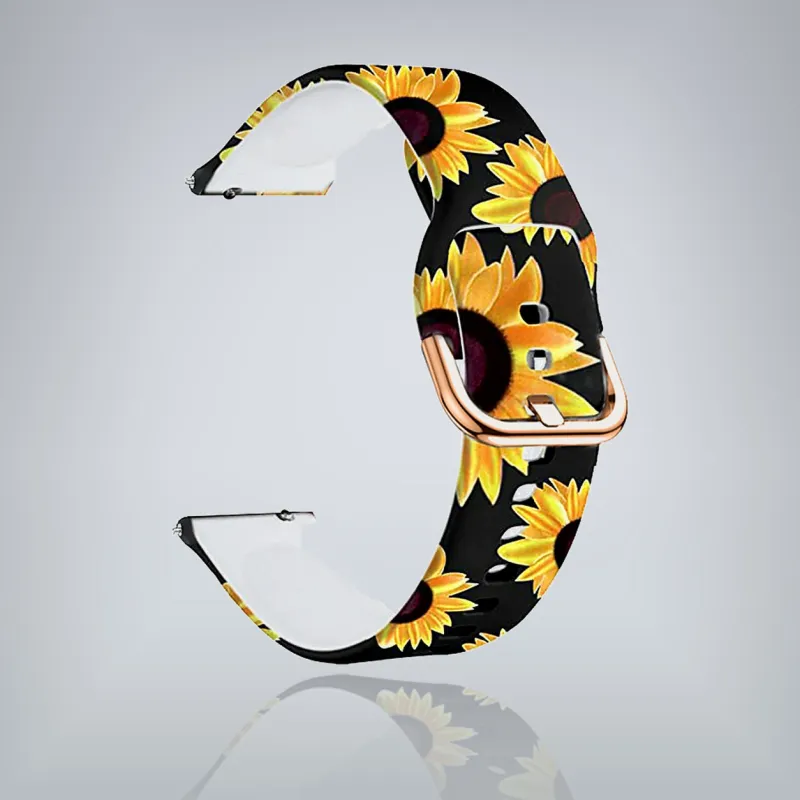 Silicone strap with pattern 22mm