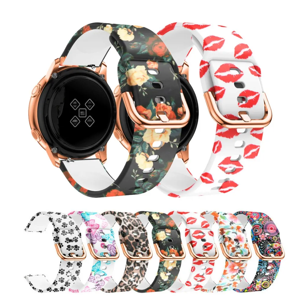 Silicone strap with pattern 22mm