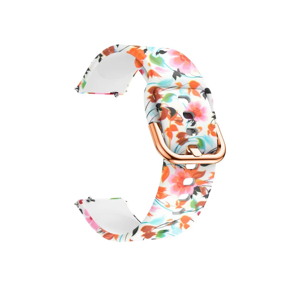 Silicone strap with pattern 22mm