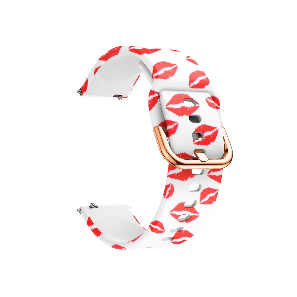 Silicone strap with pattern 22mm