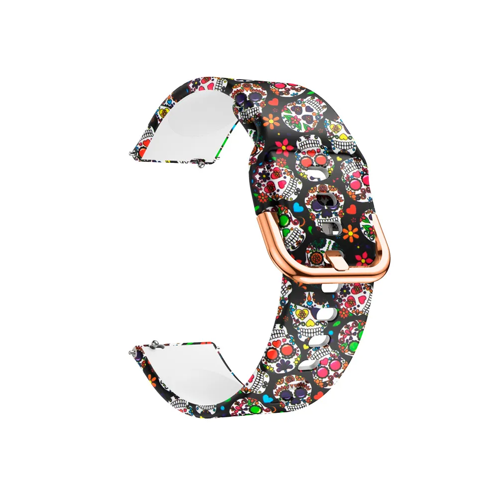 silicone strap with pattern 20mm