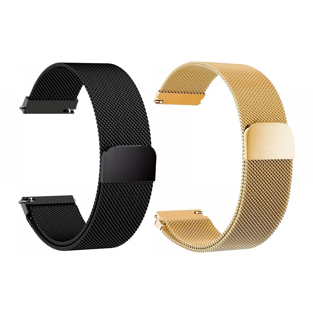 metallic strap with magnetic clasp 22mm