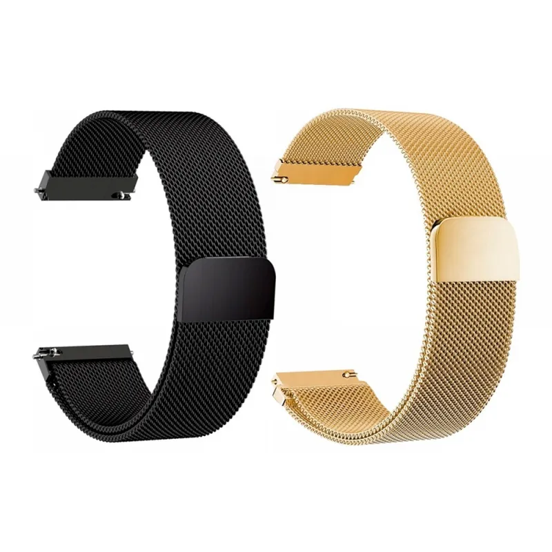 metallic strap with magnetic clasp 22mm