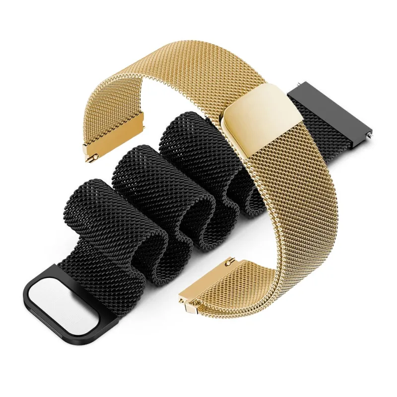 metallic strap with magnetic clasp 22mm