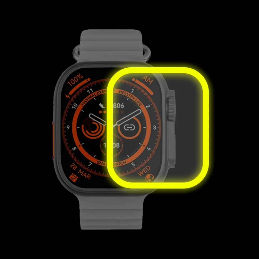 Neon screen glass 49mm