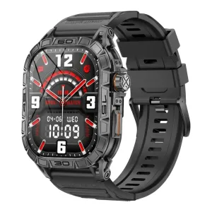 Black case / Black silicone strap